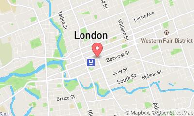 map, GoodLife Fitness London King and Wellington