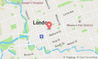 map, kiné,Lifemark Physiotherapy Downtown London,theDir,drainage lymphatique,kinésiologue,physiothérapeute,kinésithérapeute,soins à domicile,physiothérapie sportive, theDir - Services locaux liés aux personnes