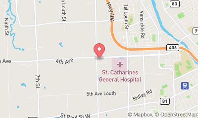 map, Niagara North Family Health Team - Fourth Ave Site